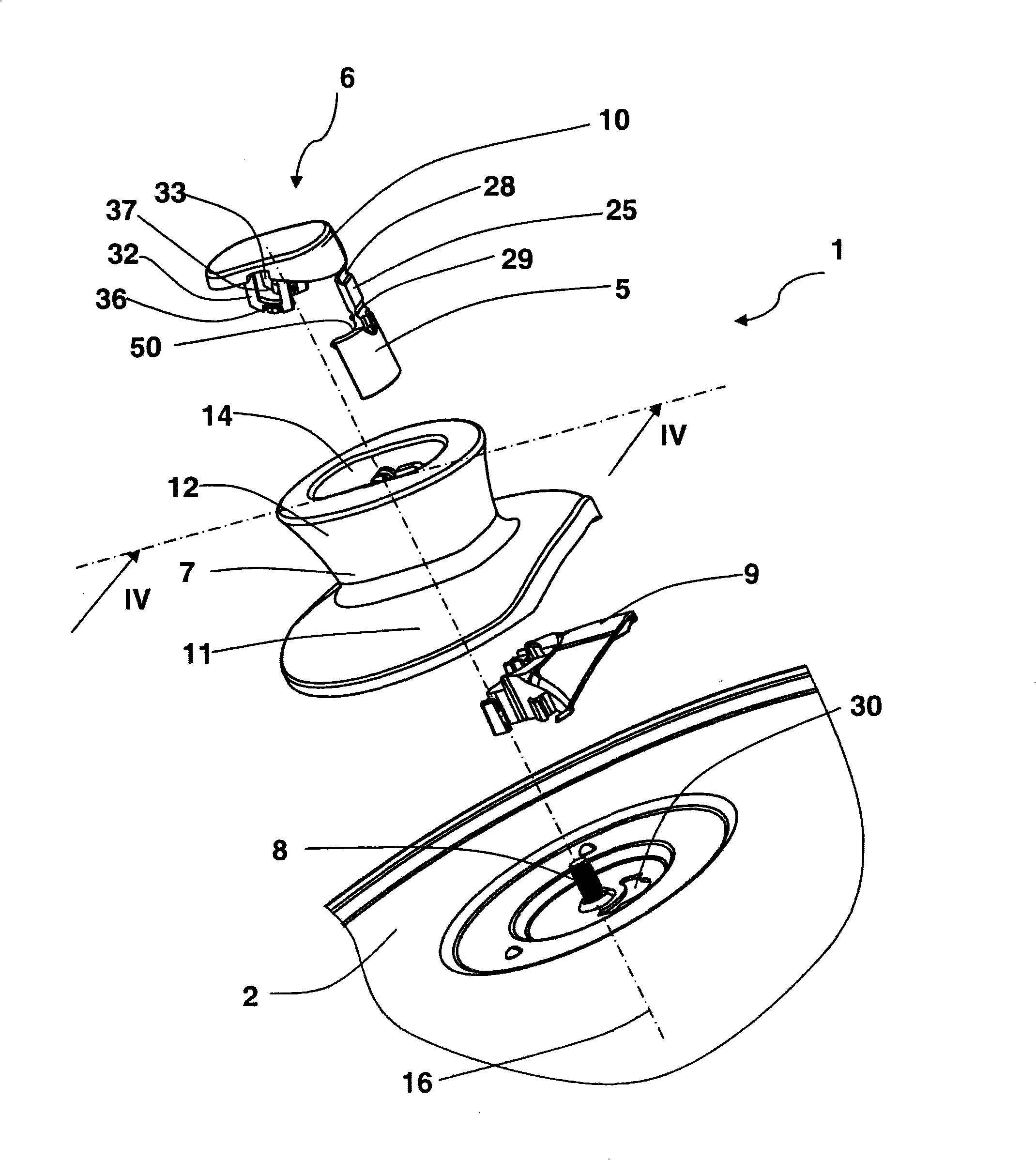Steam discharge device for a lid of a cooking utensil