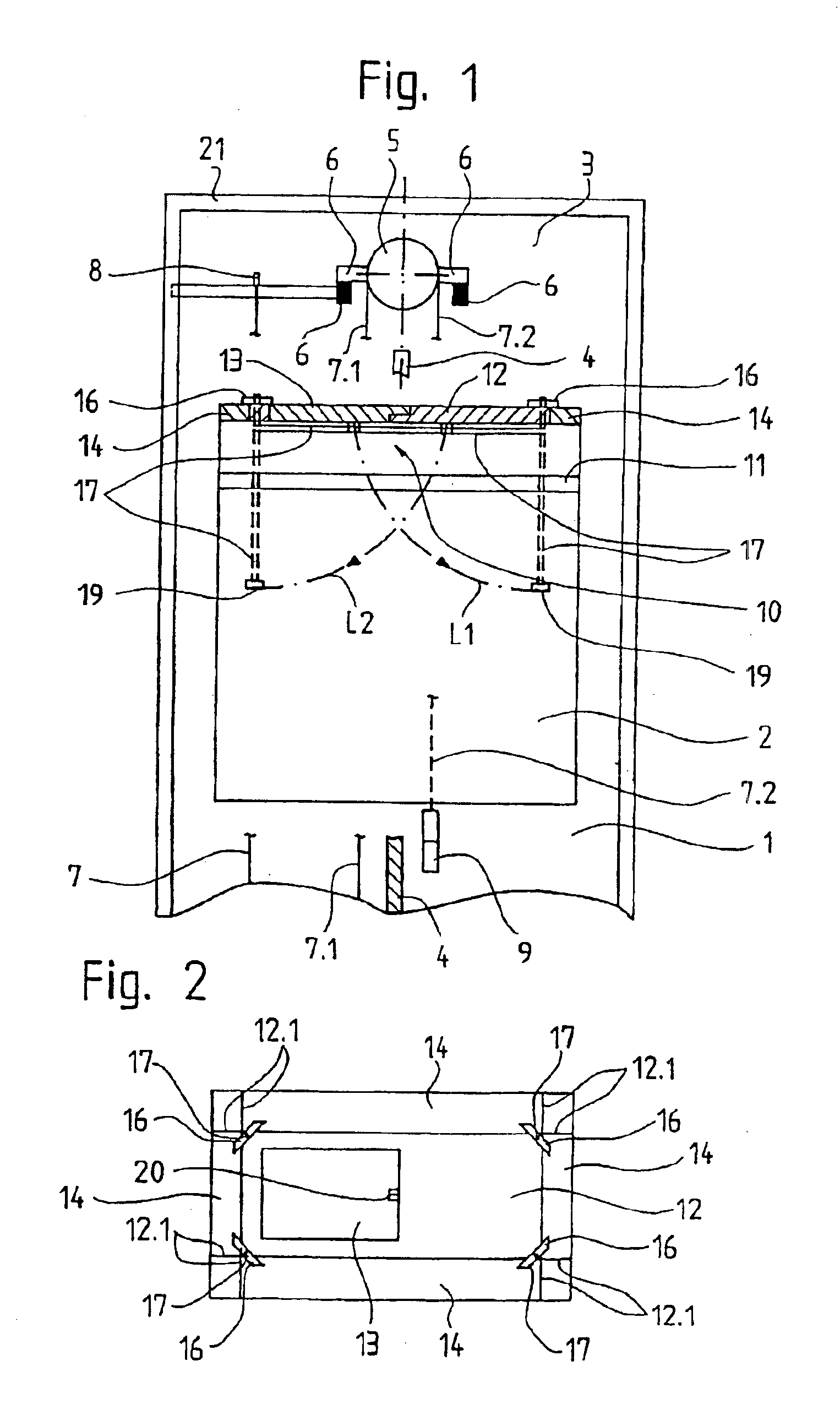 Device for carrying out work in an elevator shaft