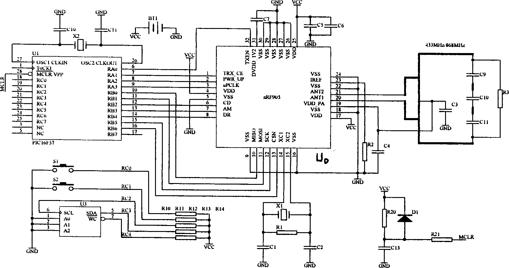 Transmission mode and device in wireless outgoing call, automatic frequency conversion, and segmented request signal