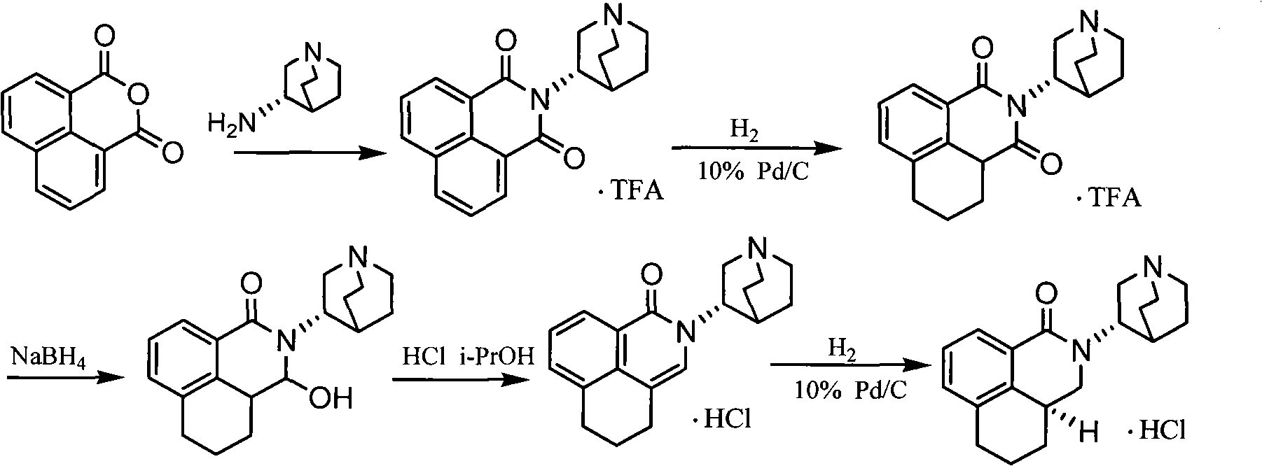 Palonosetron hydrochloride, and precursor compound and preparation method thereof