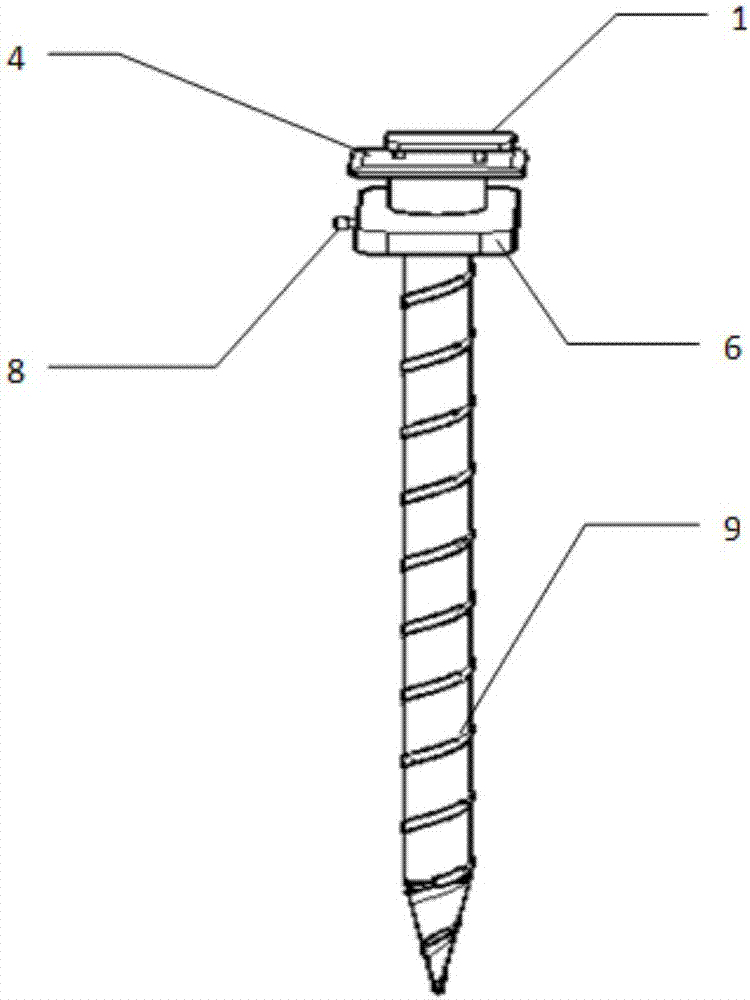 Measure point device suitable for ground surface settlement of shallow-buried tunnel and observation method