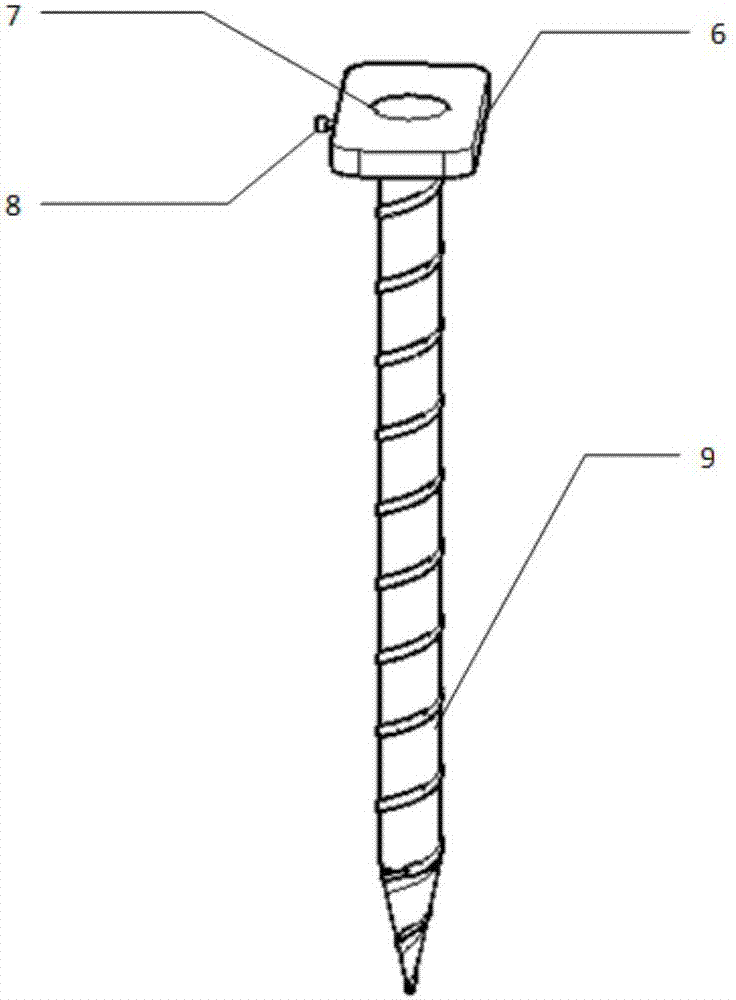 Measure point device suitable for ground surface settlement of shallow-buried tunnel and observation method