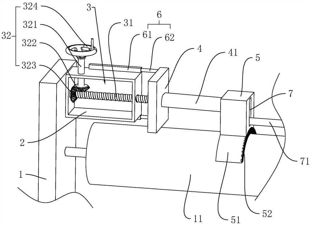 Winding device of warp knitting machine and processing technology applying same