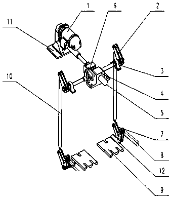 Locking and turning device for suspension type air rail turnout interface