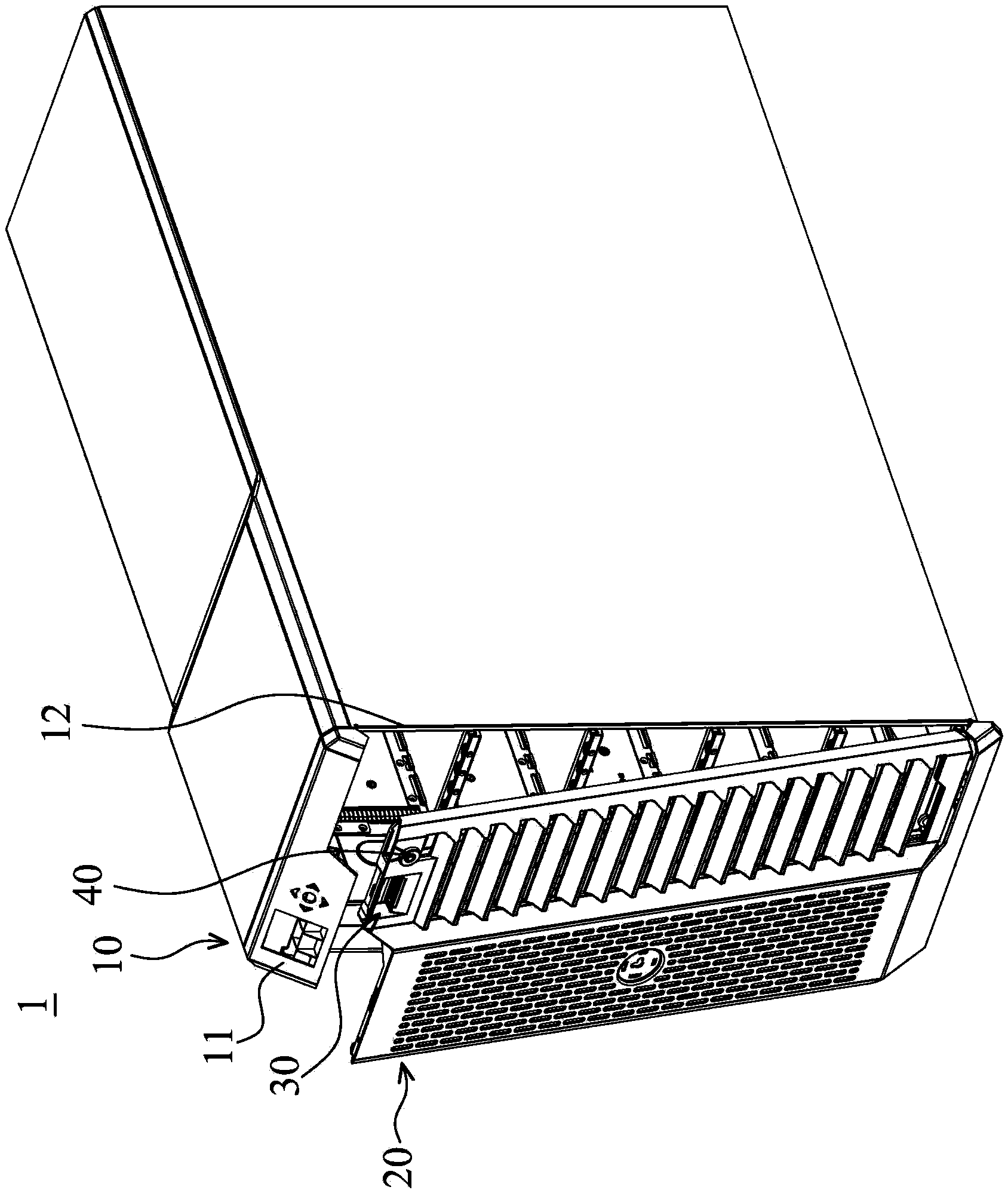 Computer housing with locking function