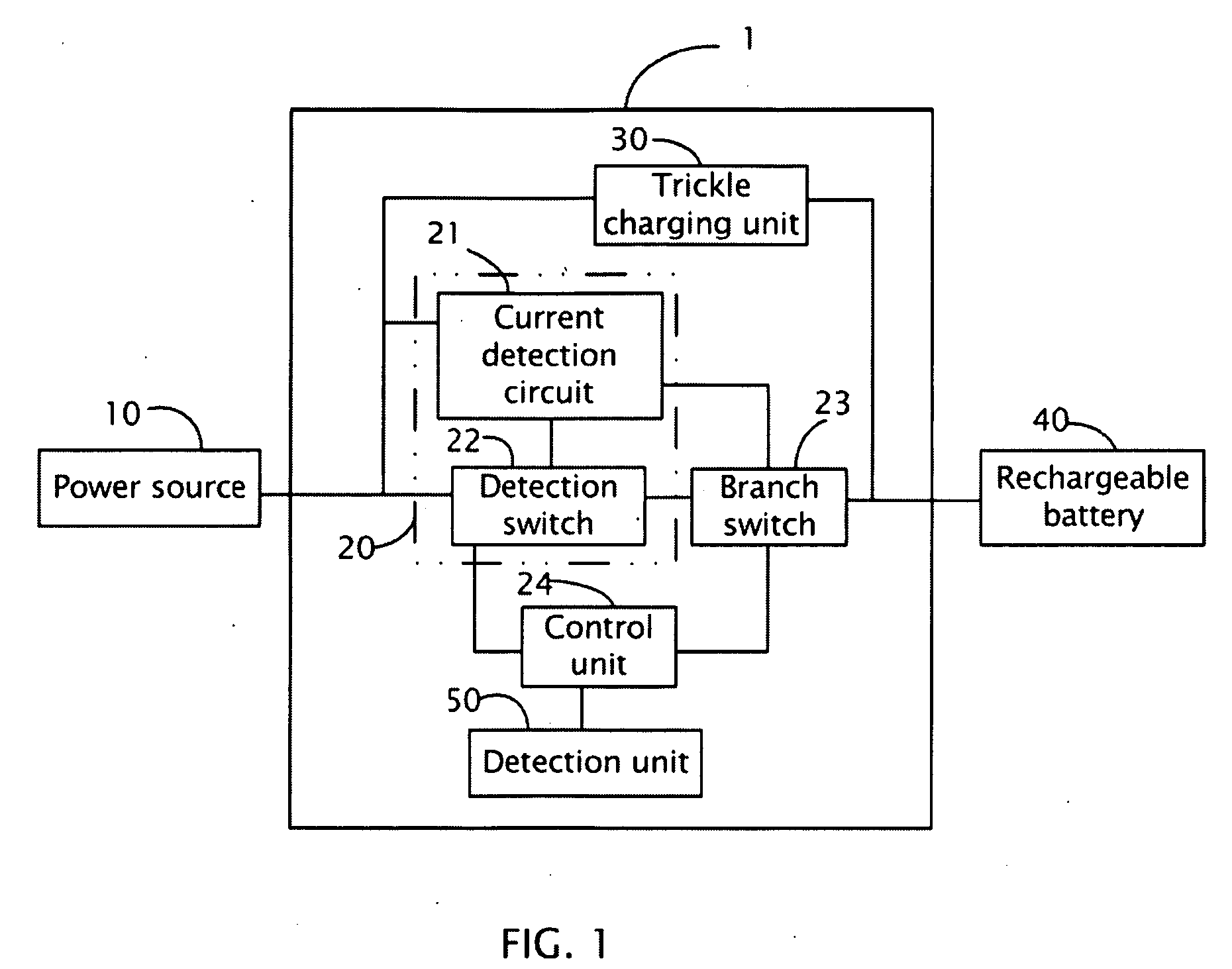 Battery charging control circuit