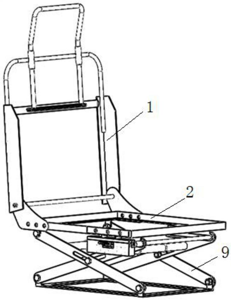 A tank driver lift chair with high position compensation