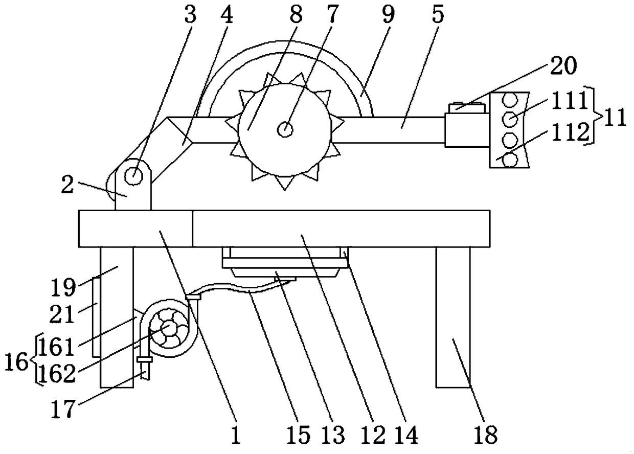 Environment-friendly wood cutting device for fabricated building