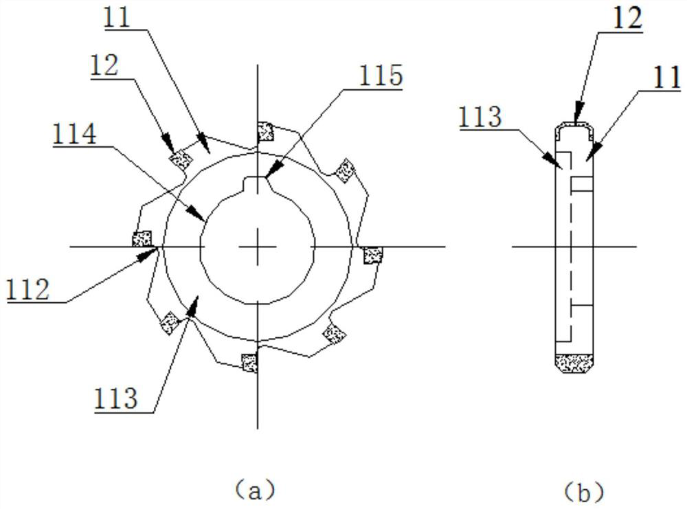 Welding edge saw blade milling cutter with replaceable saw blade