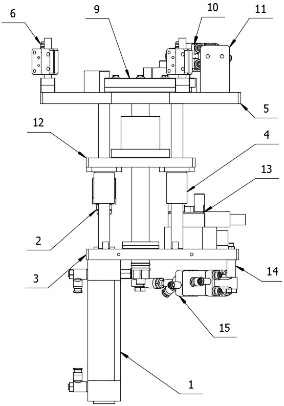 Motor stator insulation sheet closing-up assembling device