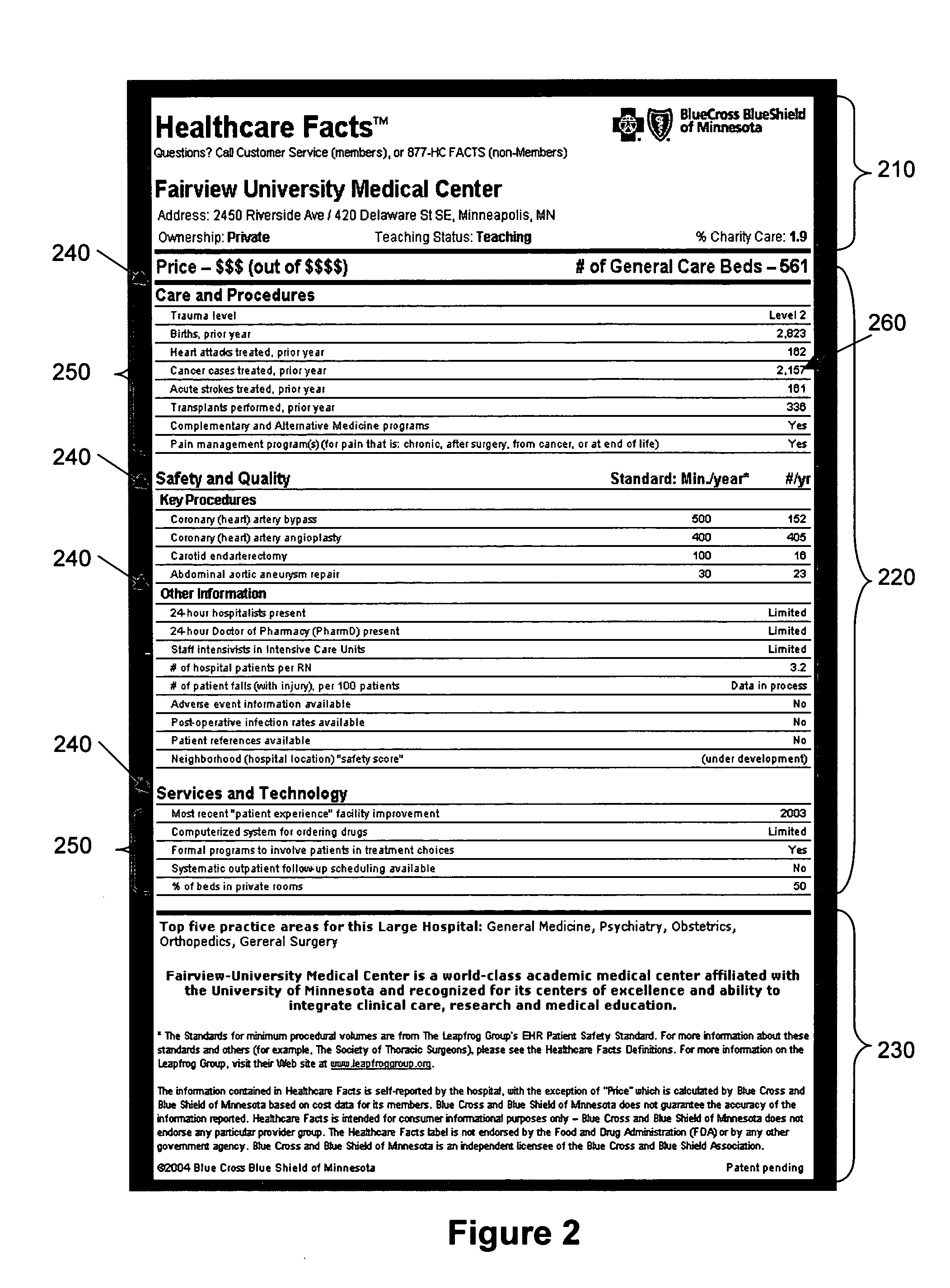 Healthcare consumer information tool