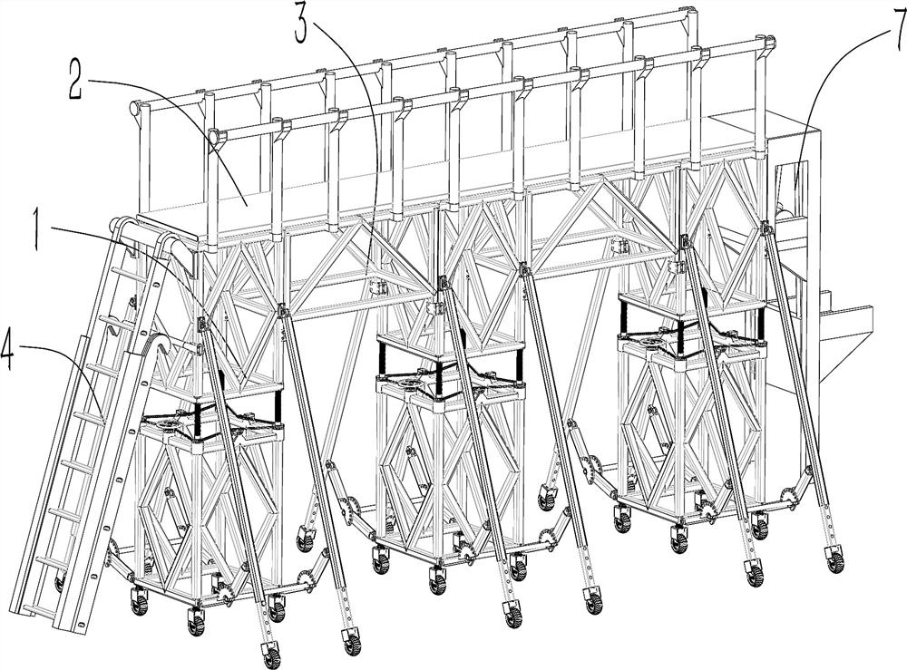 Liftable mobile operating platform