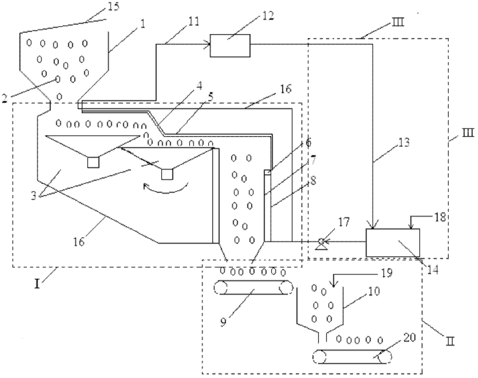 Method and device for carrying out dry quenching and recovering heat energy in radiation and conduction heat absorption mode