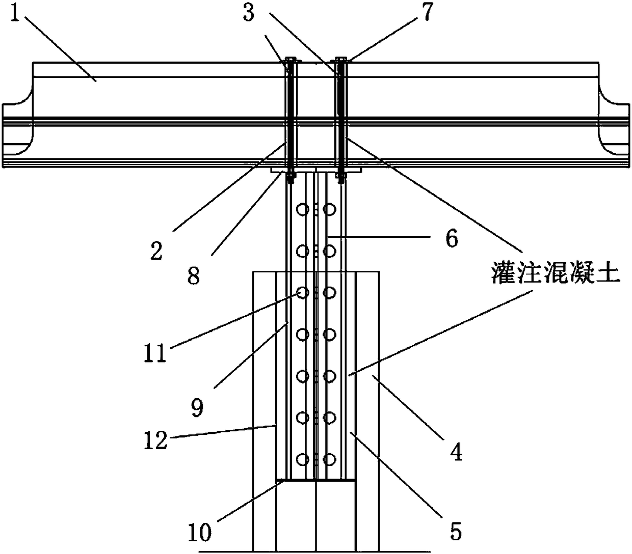 Prefabricated pier and plate cross-shaped shear bracing connecting structure