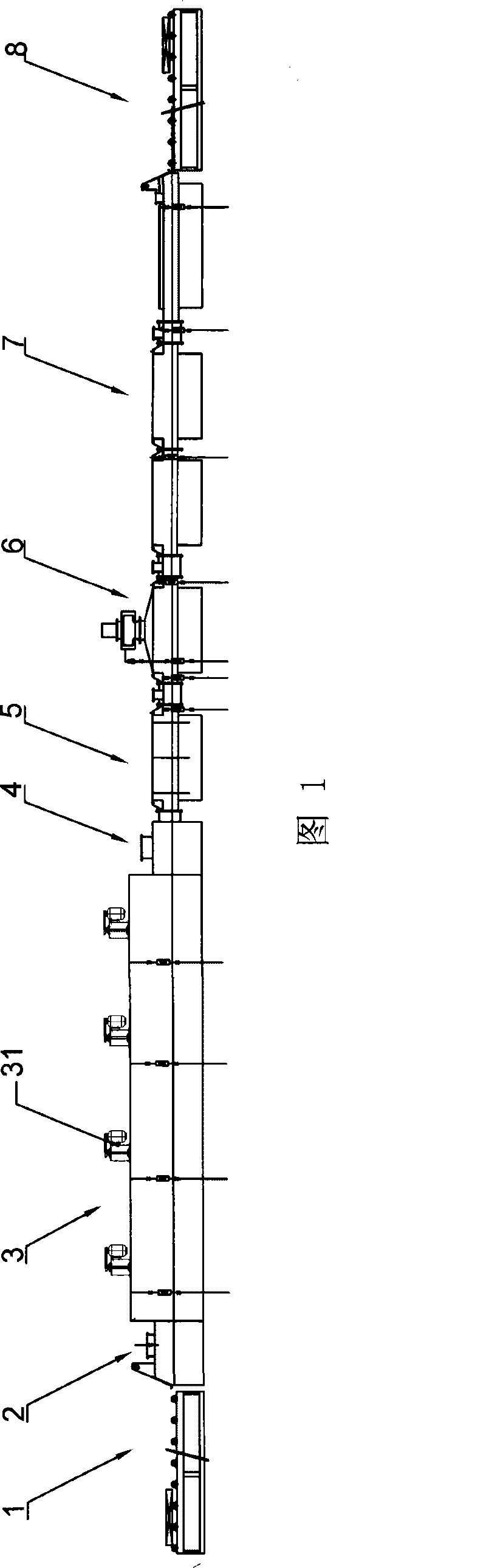 Low stove pressure convection continuous roller bottom type annealing furnace and annealing technique