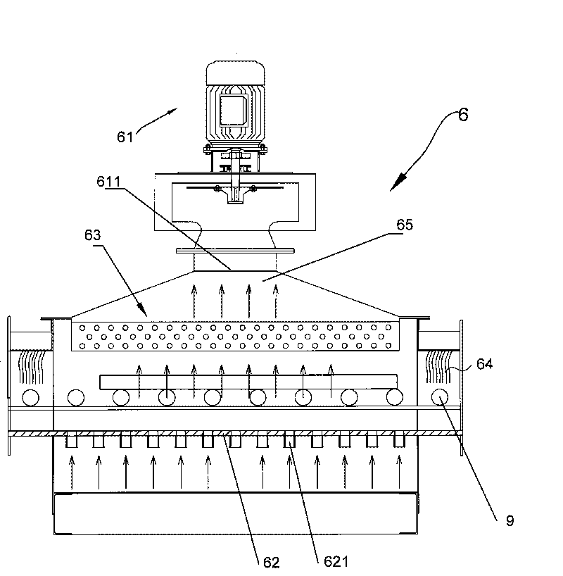 Low stove pressure convection continuous roller bottom type annealing furnace and annealing technique