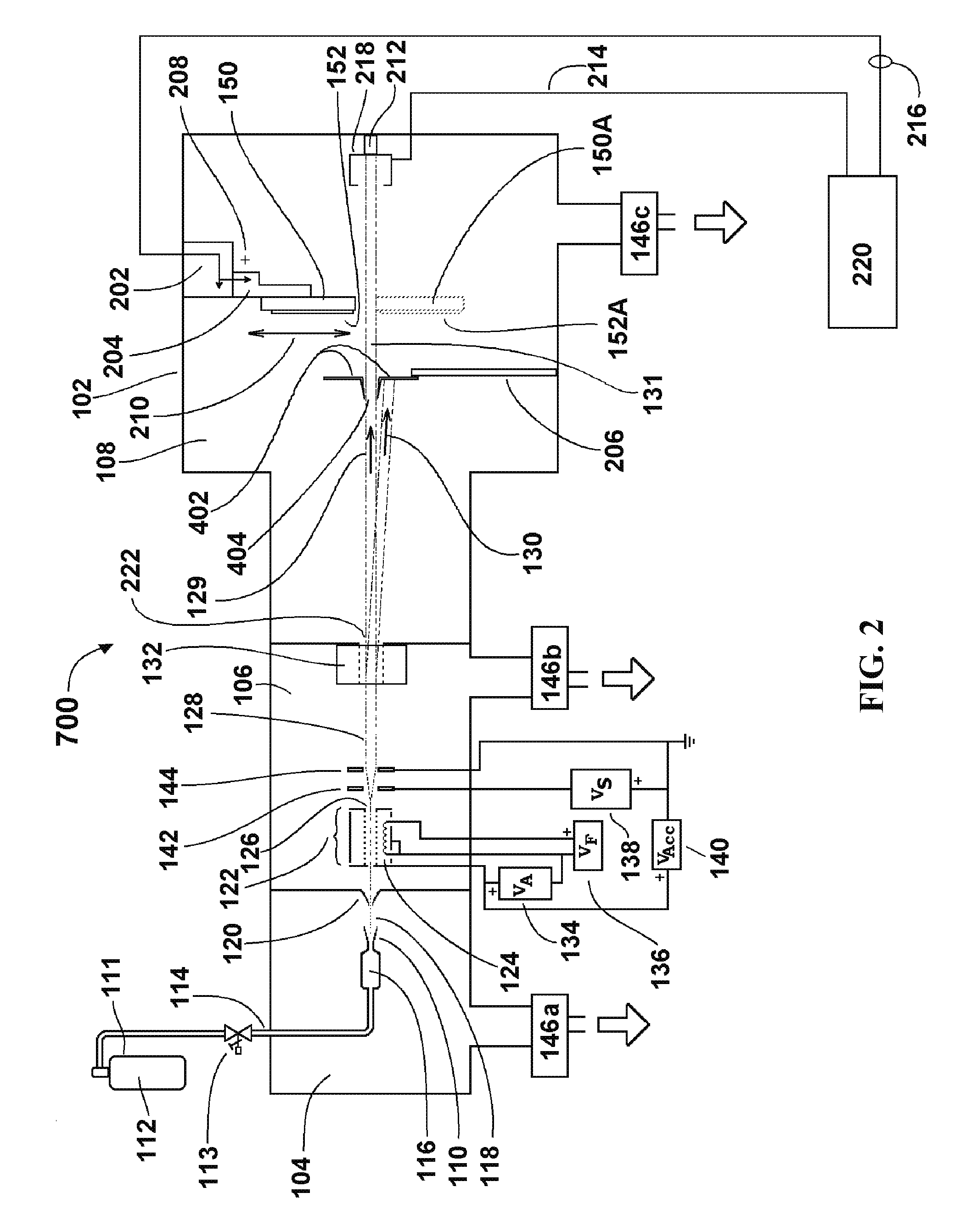 Apparatus and method for reducing particulate contamination in gas cluster ion beam processing equipment