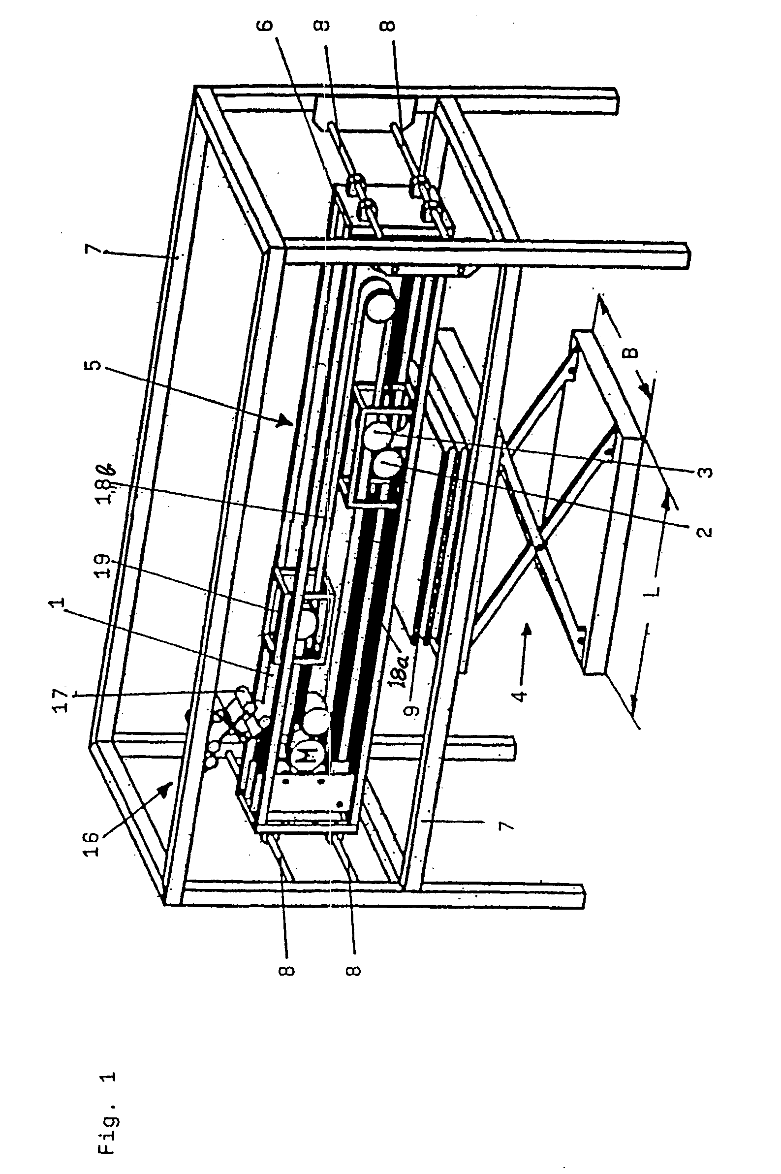 Device for laying a flexible material web