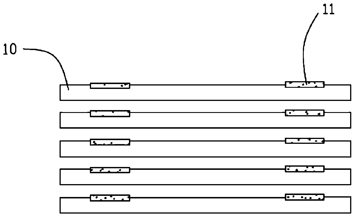 Backplane processing method, mold used, and backplane produced by the processing method