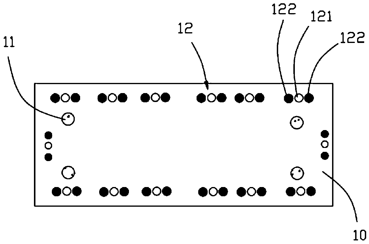 Backplane processing method, mold used, and backplane produced by the processing method