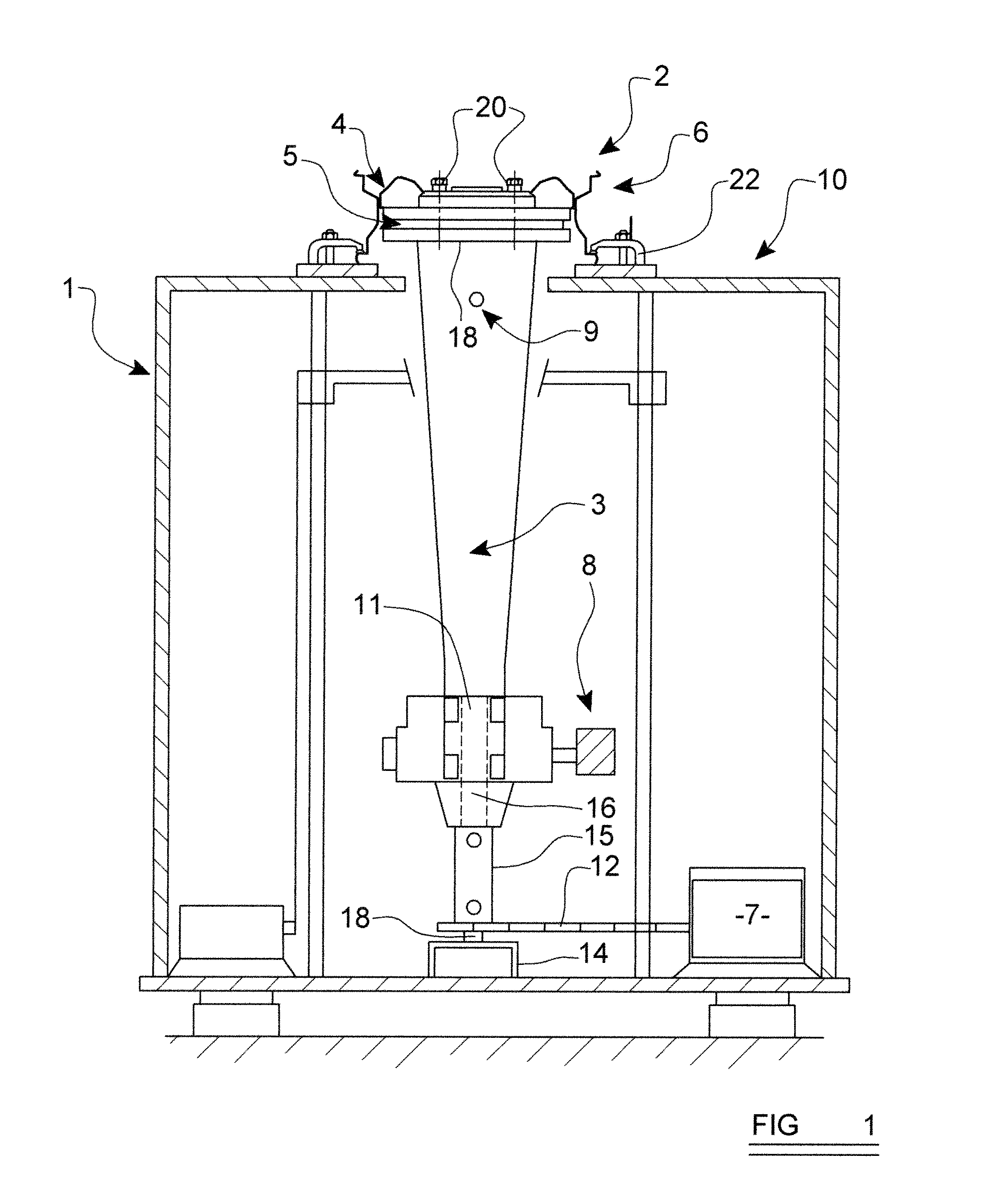 Method of considering the dynamic behavior of a movable member of a machine for performing a wheel fatigue test