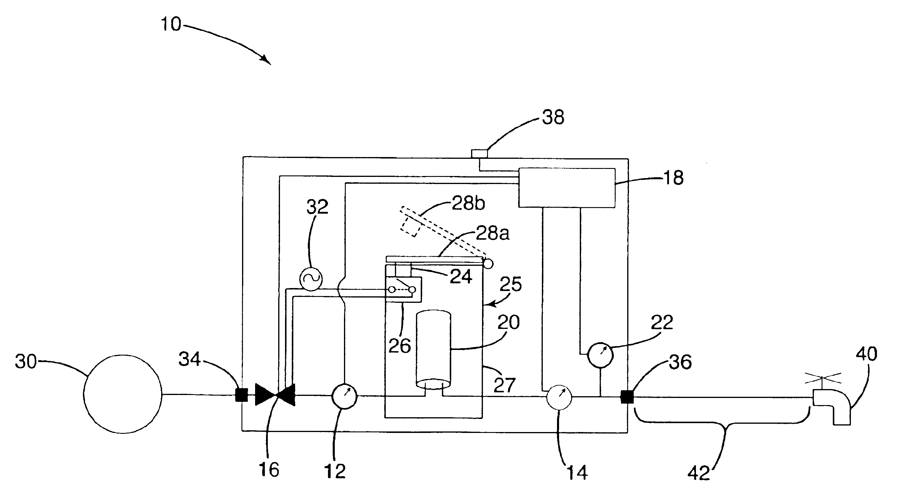 Automatic shut-off for water treatment system