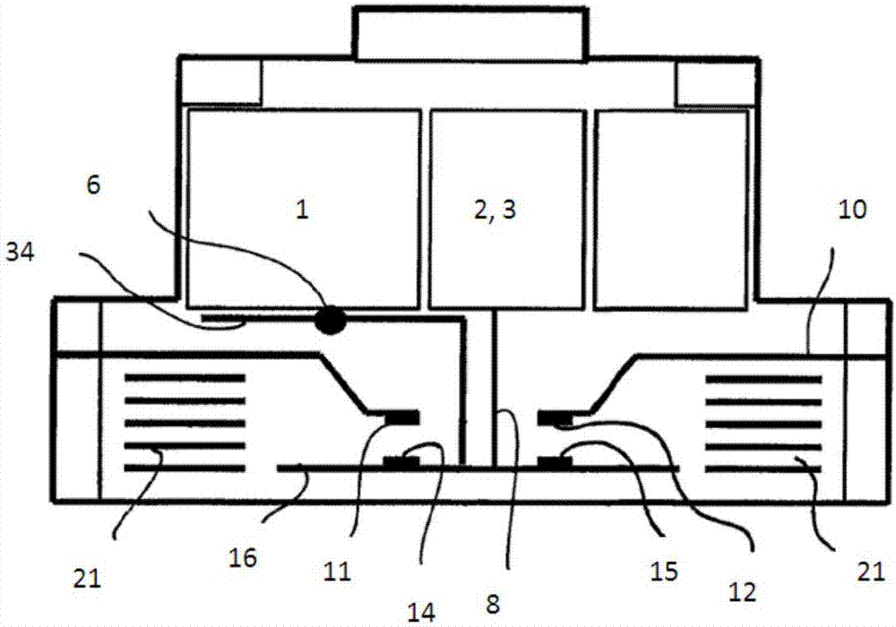 High-speed circuit breaking array for breaking a current path in a switching device