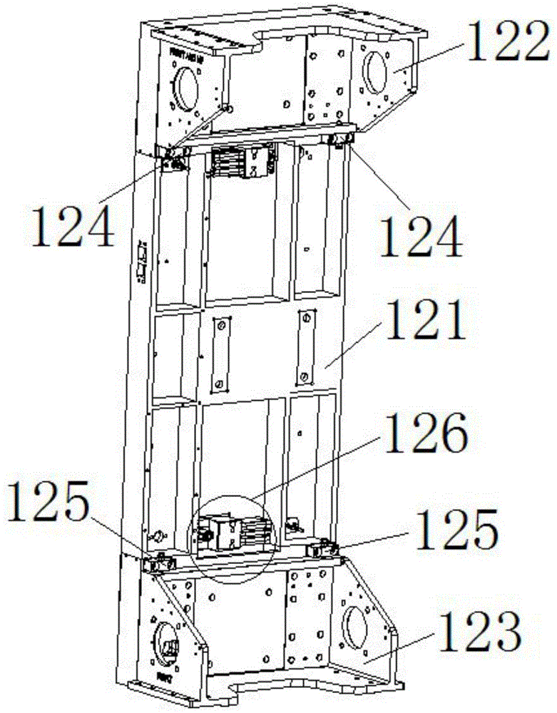 Split type fixing device for horizontal type hot plate welding machine