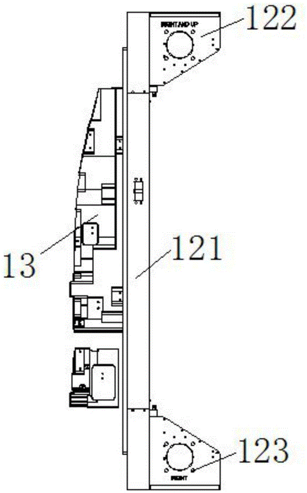 Split type fixing device for horizontal type hot plate welding machine