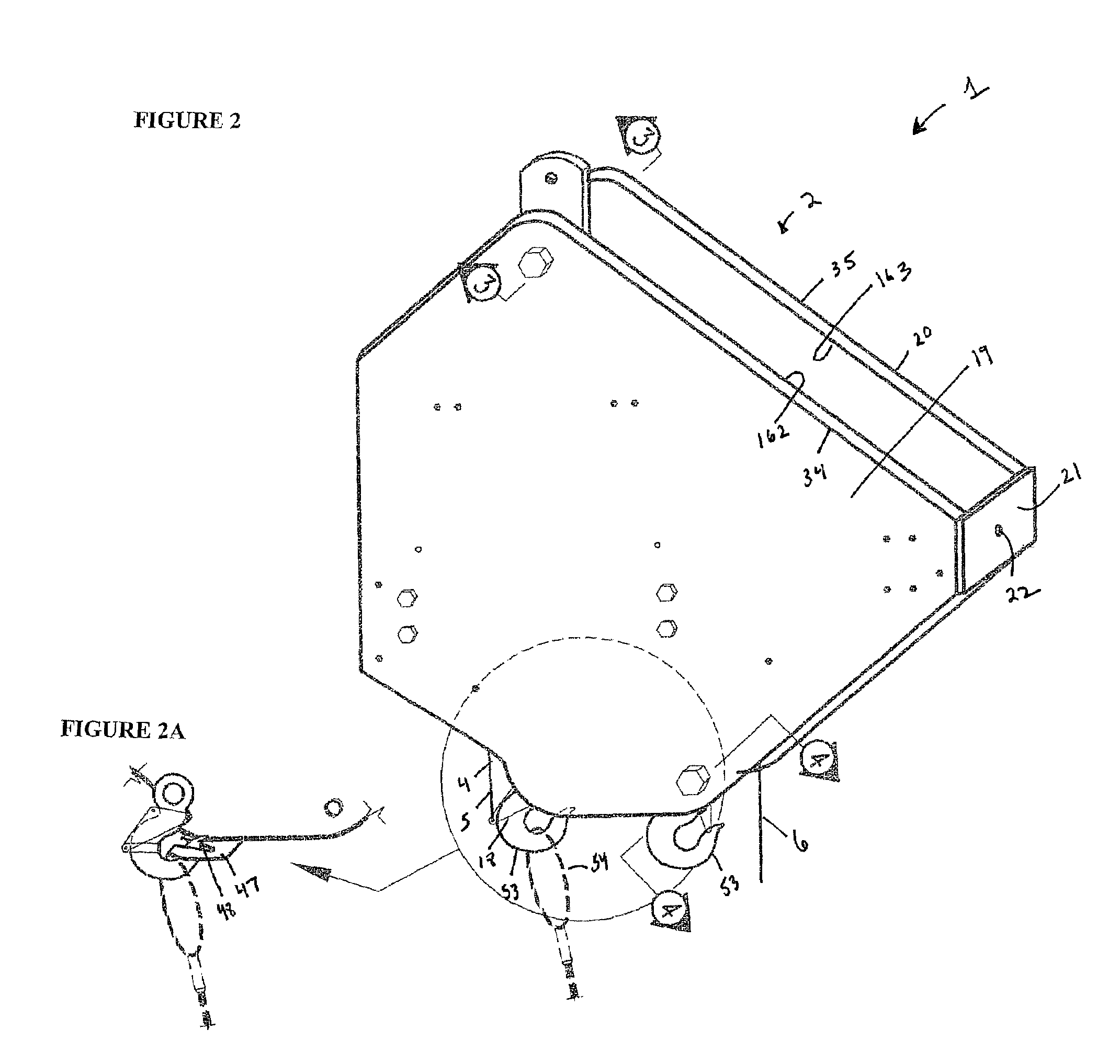 Apparatus with a locking mechanism for the latching and unlatching of a load