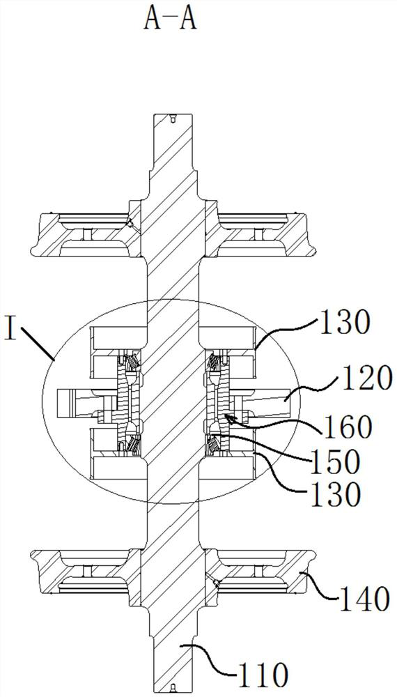 Brake wheel pair for non-power rack rail bogie and non-power rack rail bogie