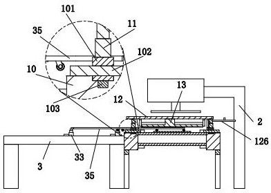 Automatic conveying device for plastic woven bag production line