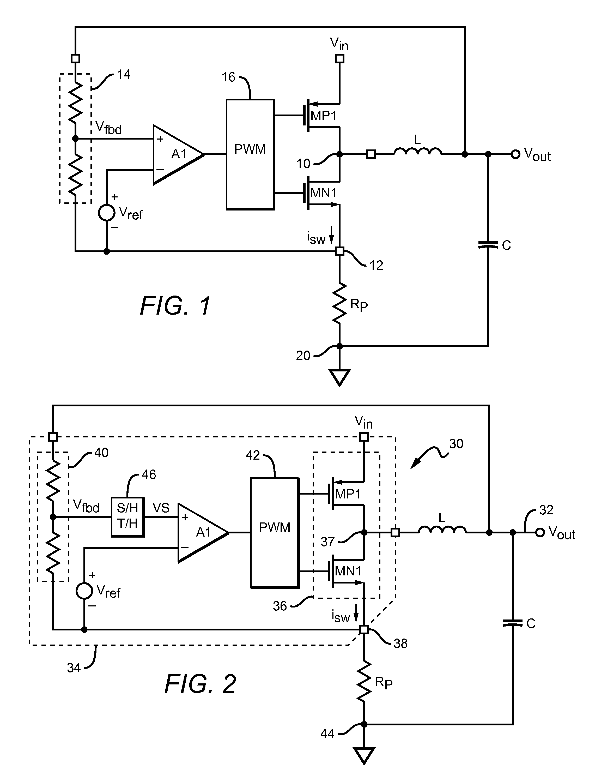 Switching power supply controller with selective feedback sampling and waveform approximation