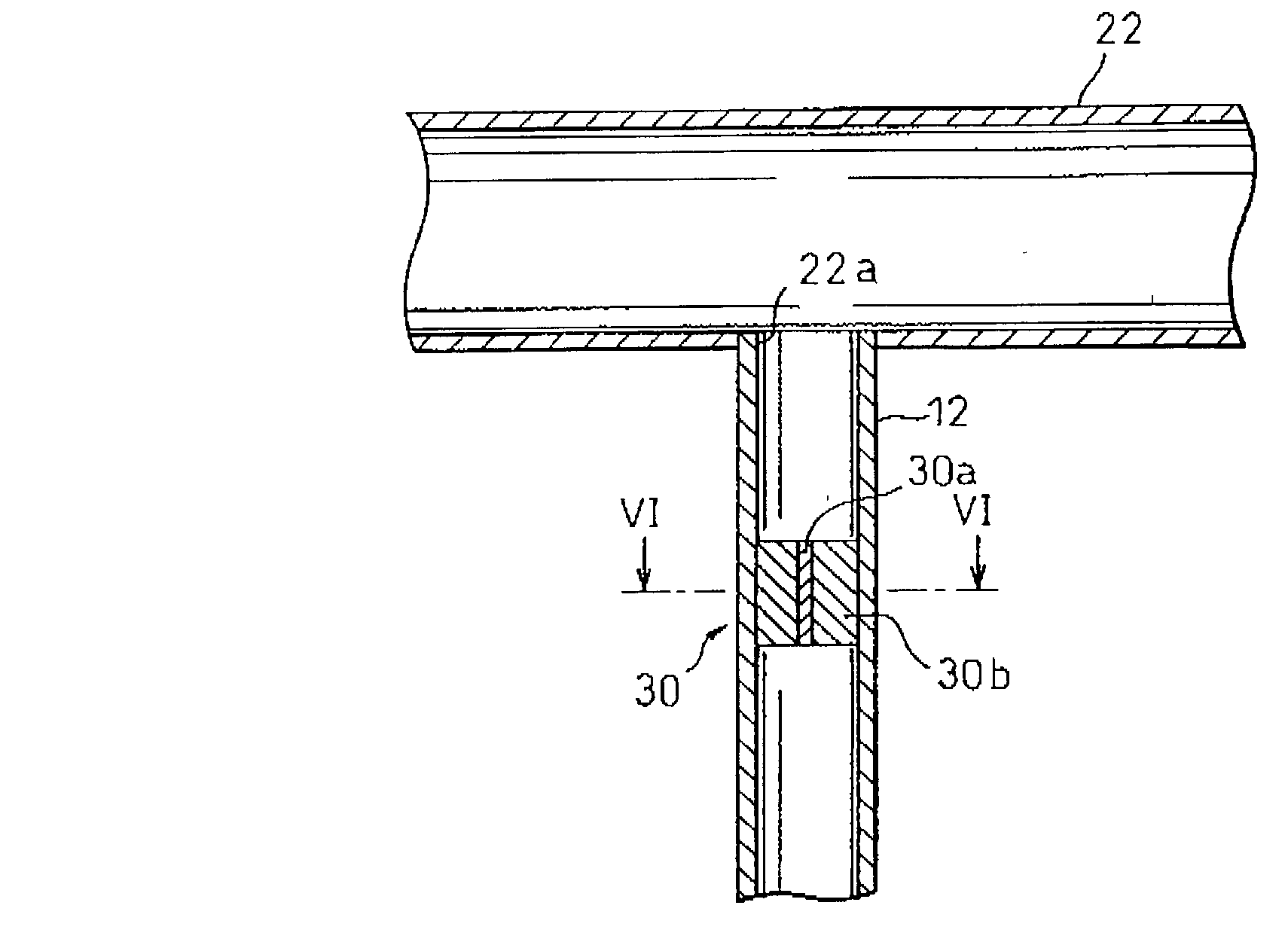 Pipe structure of branch pipe line