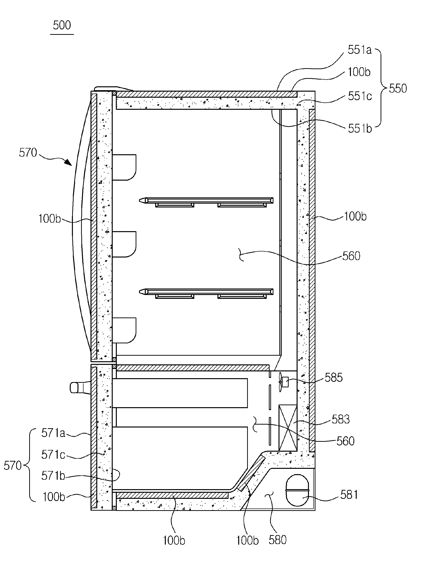 Vacuum heat insulating material and refrigerator including the same