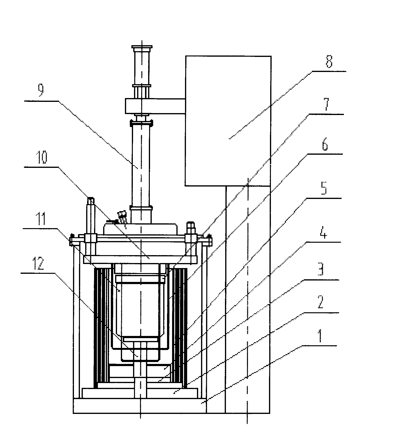 Thermal field balancing device of sapphire crystal growing furnace