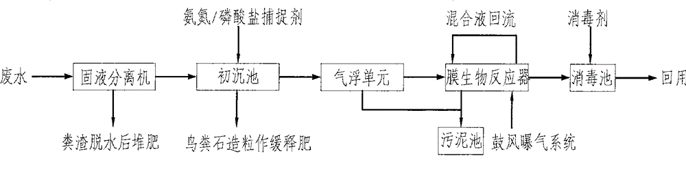 Treatment method cattle farm culture wastewater