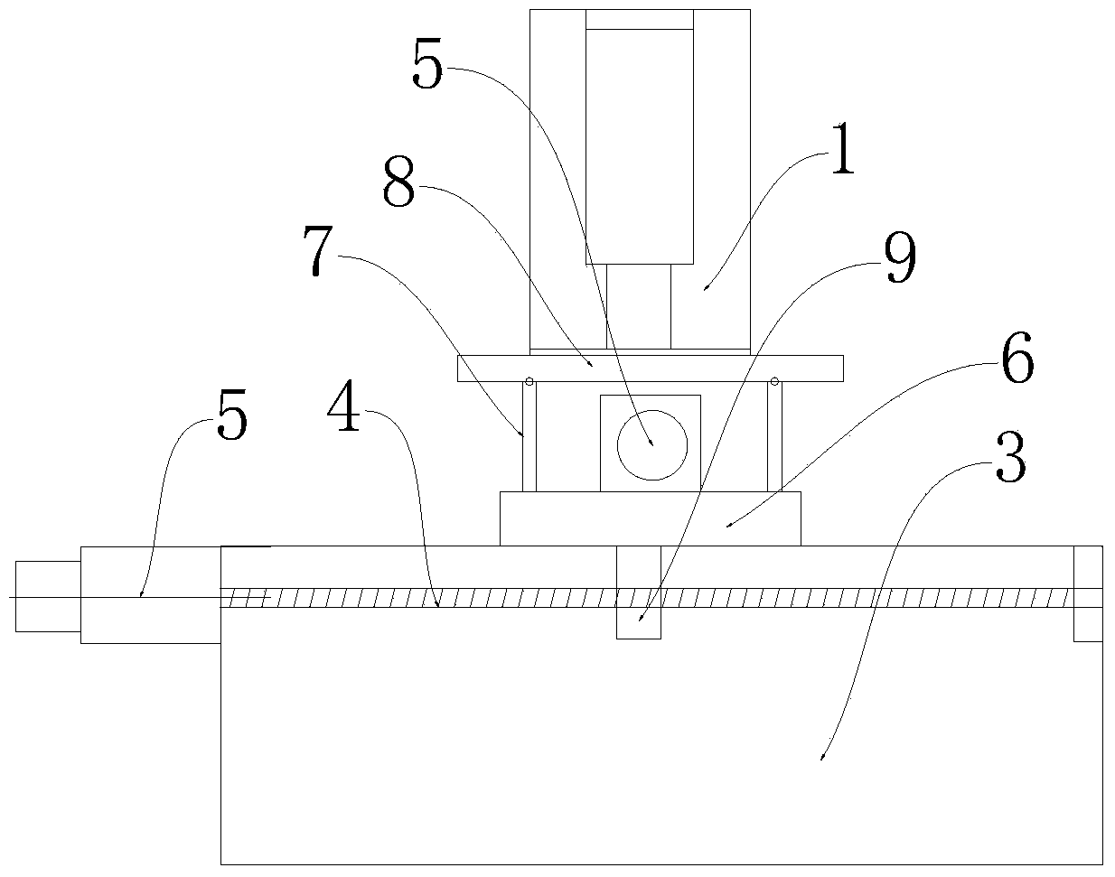 Stamping device of ventilation plate