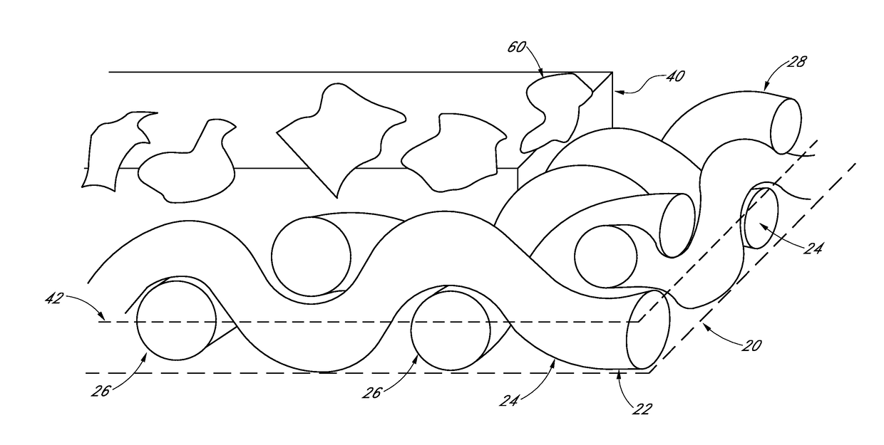 Flexible sheet with hard particulate