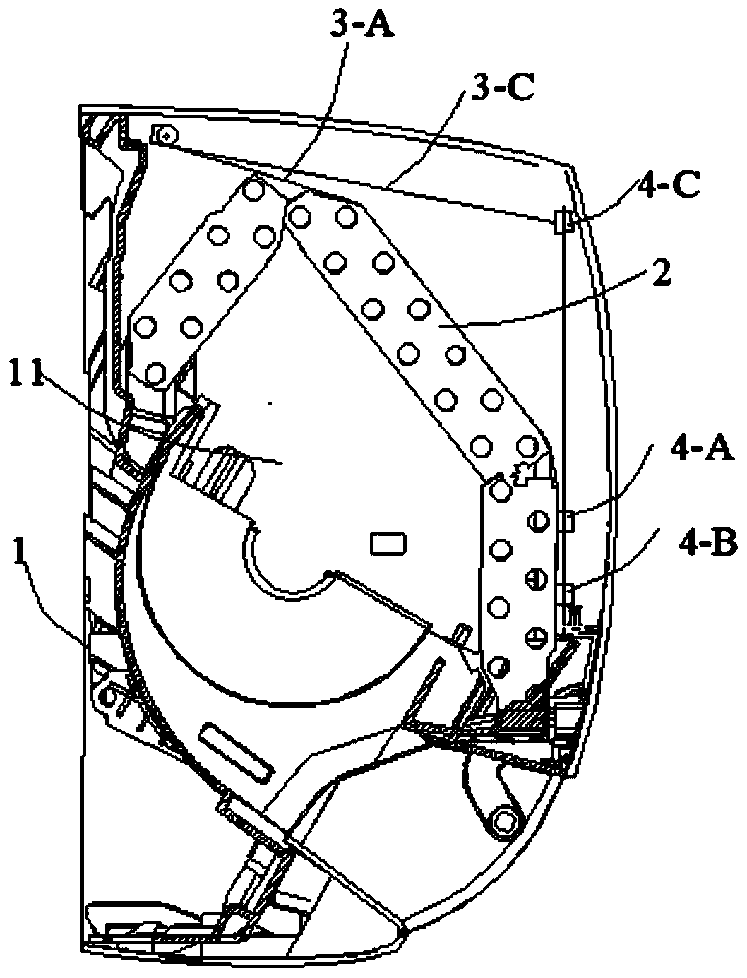 Structure for automatically cleaning filter screen of air conditioner, and air conditioner