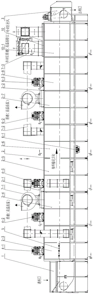 Tunnel-type hot-air tobacco-leaf-conditioning process and device used in process