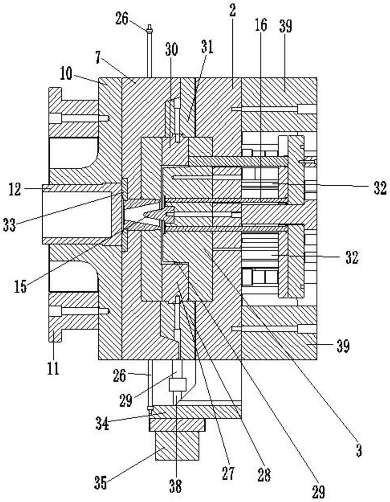 Unequal-thickness deep-cavity shell mold aluminum alloy component squeeze casting device and using method thereof