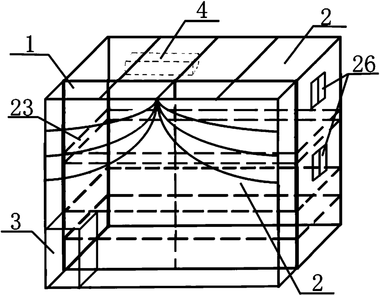 A layout method of an energy-saving and environment-friendly bed room