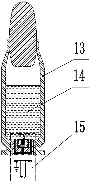 An electric shock-triggered bullet primer with a metal fuse