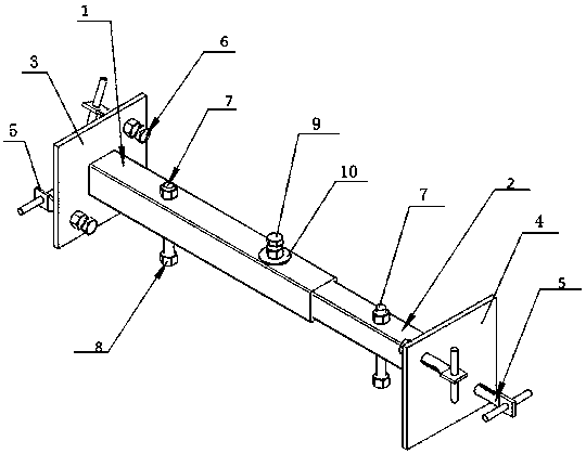 Special auxiliary support rod assembly for prefabricated wall panels with door openings