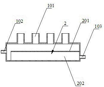 Gas water separating device under negative pressure state