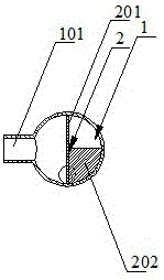 Gas water separating device under negative pressure state
