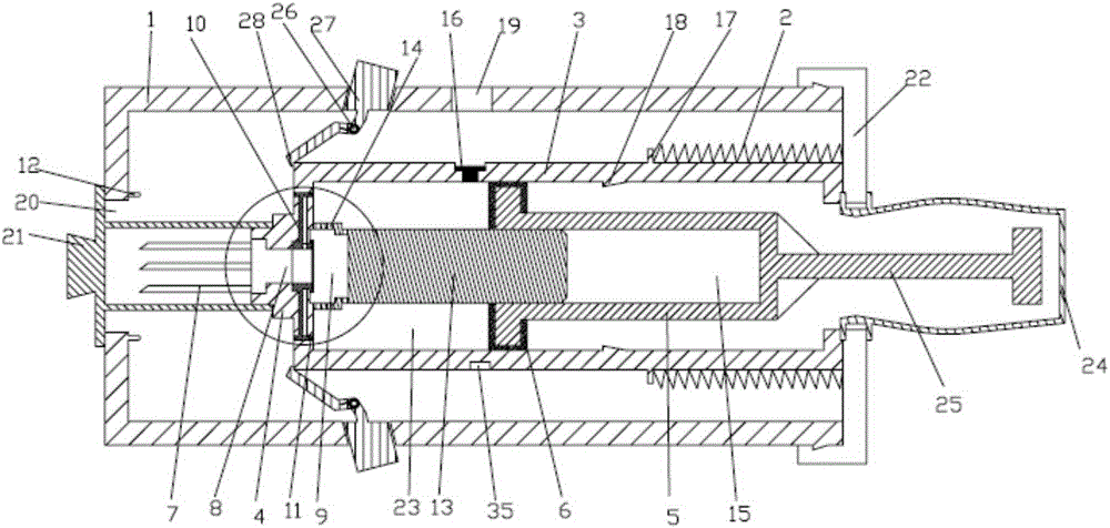 Puncture outfit used in parathyroid hormone or lymph gland operation