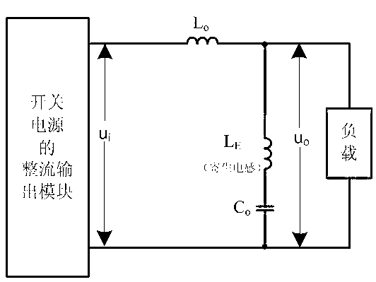 Output filter circuit suitable for large current output electrochemical industrial power supply