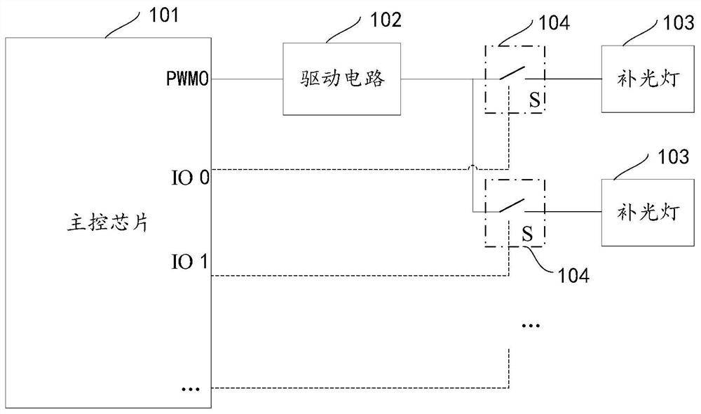 Light supplement driving control circuit and method and network camera